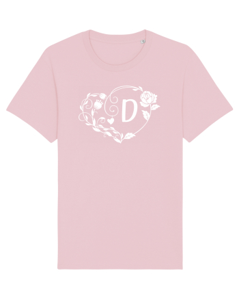 Litera D - alb Cotton Pink