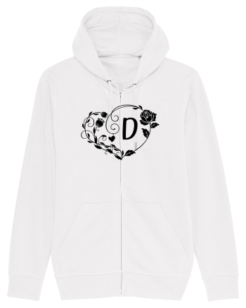 Litera D - negru White