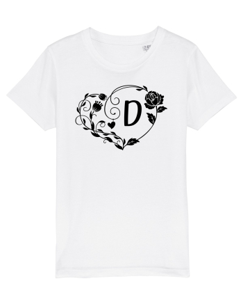 Litera D - negru White