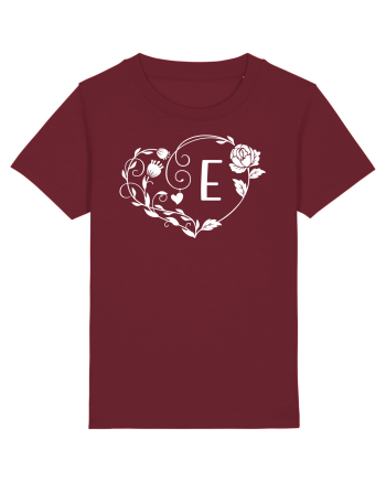 Litera E - alb Burgundy