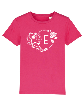 Litera E - alb Raspberry