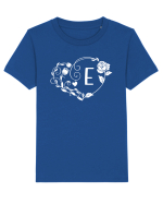 Litera E - alb Tricou mânecă scurtă  Copii Mini Creator