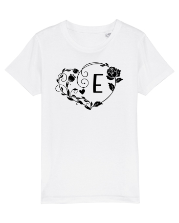Litera E - negru White