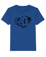 Litera E - negru Tricou mânecă scurtă  Copii Mini Creator