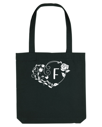 Litera F - alb Black
