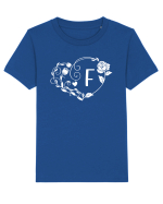Litera F - alb Tricou mânecă scurtă  Copii Mini Creator