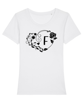 Litera F - negru White