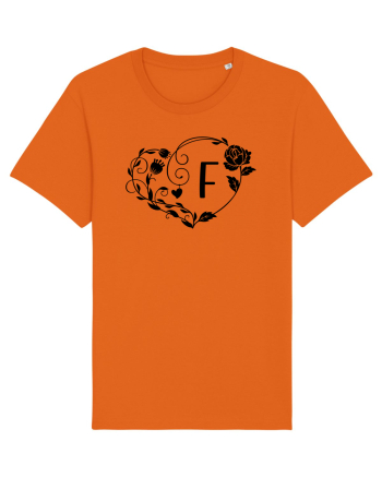 Litera F - negru Bright Orange