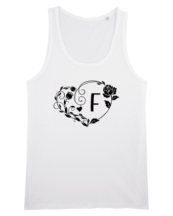 Litera F - negru White