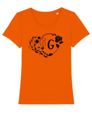 Litera G - negru Bright Orange