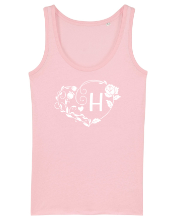 Litera H - alb Cotton Pink
