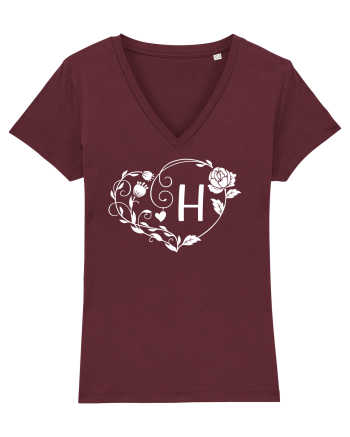 Litera H - alb Burgundy