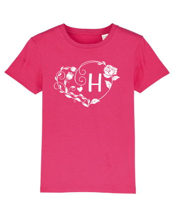 Litera H - alb Raspberry