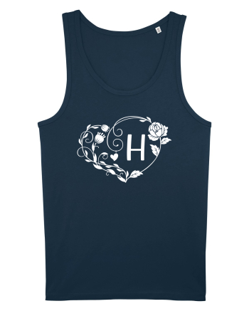 Litera H - alb Navy