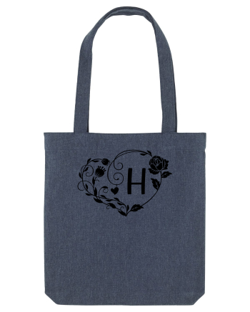 Litera H - negru Midnight Blue