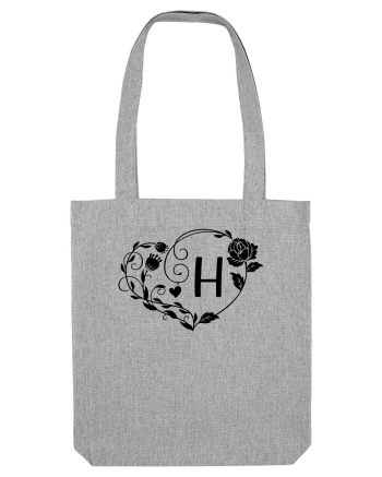 Litera H - negru Heather Grey