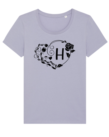Litera H - negru Lavender