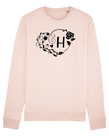 Litera H - negru Candy Pink