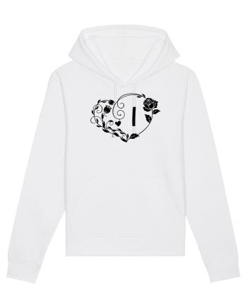 Litera I - negru White