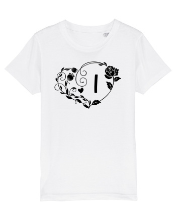 Litera I - negru White