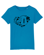 Litera I - negru Tricou mânecă scurtă  Copii Mini Creator