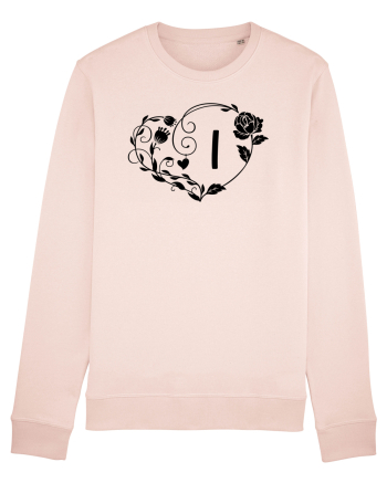 Litera I - negru Candy Pink