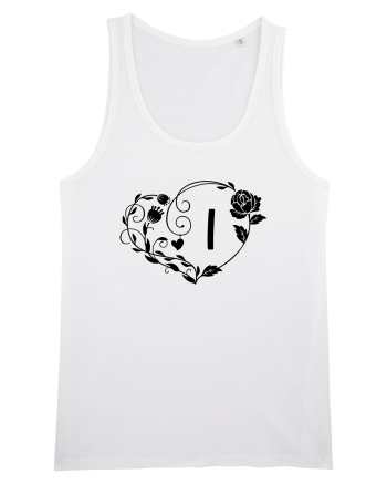 Litera I - negru White
