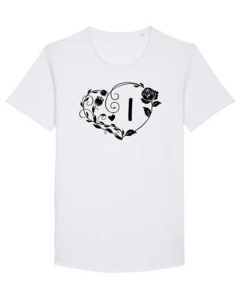Litera I - negru White