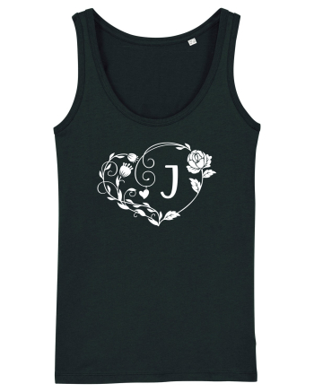 Litera J - alb Black