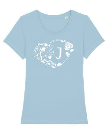 Litera J - alb Sky Blue