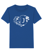 Litera J - alb Tricou mânecă scurtă  Copii Mini Creator