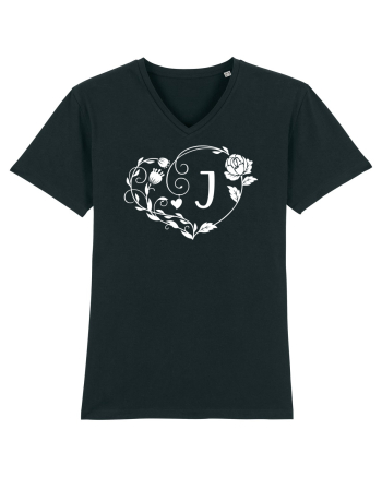Litera J - alb Black