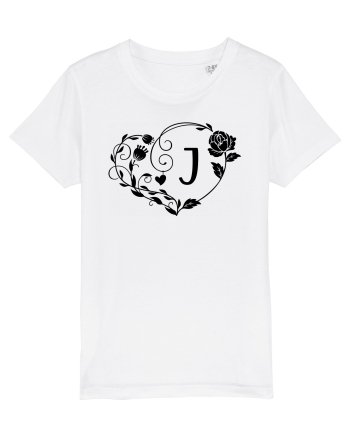 Litera J - negru White