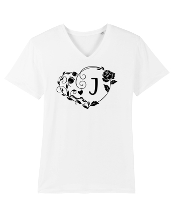 Litera J - negru White
