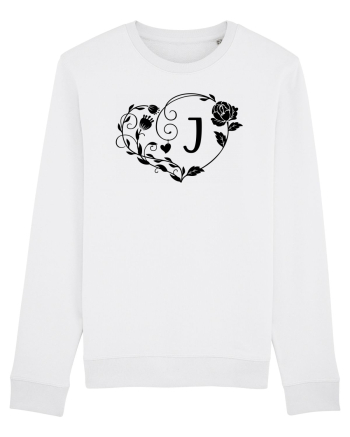 Litera J - negru White