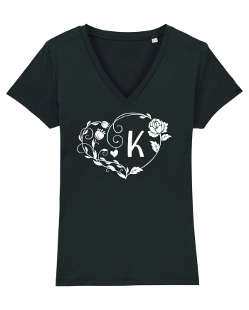 Litera K - alb Black