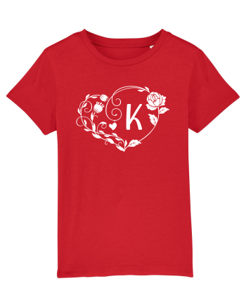 Litera K - alb Red