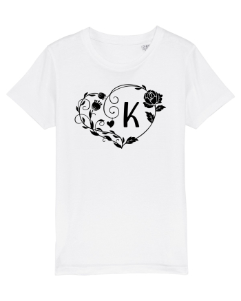Litera K - negru White