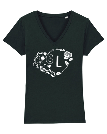 Litera L - alb Black
