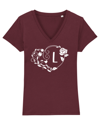 Litera L - alb Burgundy