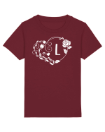 Litera L - alb Tricou mânecă scurtă  Copii Mini Creator