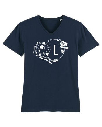 Litera L - alb French Navy