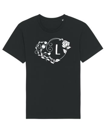 Litera L - alb Black