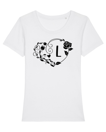 Litera L - negru White