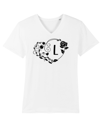 Litera L - negru White