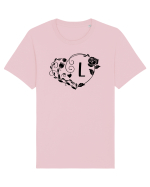 Litera L - negru Tricou mânecă scurtă Unisex Rocker