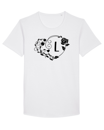 Litera L - negru White