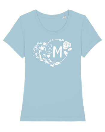Litera M - alb Sky Blue