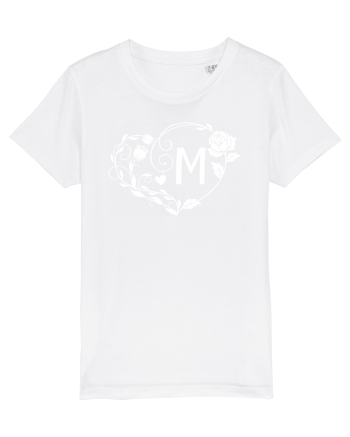 Litera M - alb White