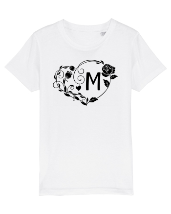 Litera M - negru White